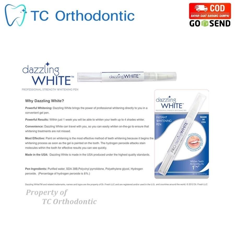 Pemutih Gigi Dazzling White / Teeth Whitening Pen Gel Viral / Odol Gel Penghilang Karang Gigi
