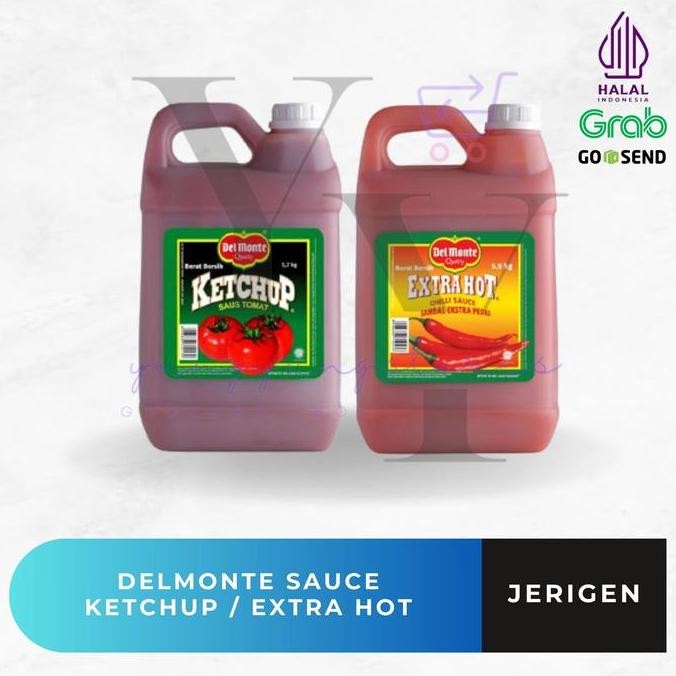 

Tersedia Delmonte Saus Tomat Ketchup / Sambal Extra Hot Galon 5,5 / 5,7 kg
