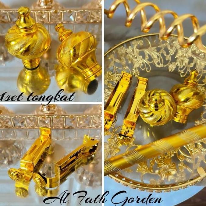 SetBatang Gorden Tongkat Rollet Jendela Asli