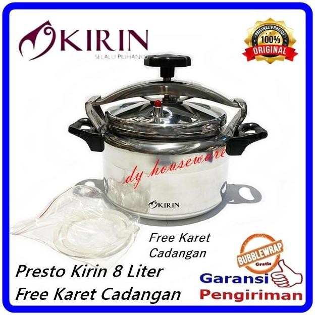 Terjangkau Panci Presto 8 Liter Pressure Cooker Kirin Kpc-080