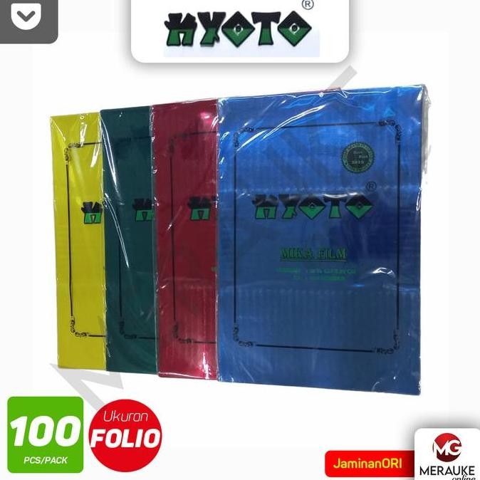 

produk baru!! jilid mika plastik kyoto folio warna (1 pack isi 100 lembar)