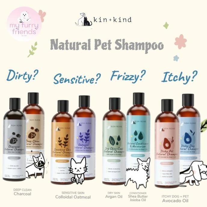 Kin+Kind Pet Natural Shampoo cat dog anjing kucing KIN KIND