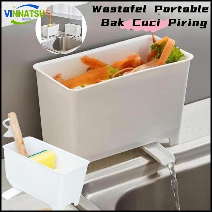 [Vinnatsu]Wastafel Wadah Filtrasi Limbah Makanan   Wastafel Portable Bak Cuci Piring Wastafel Dapur 