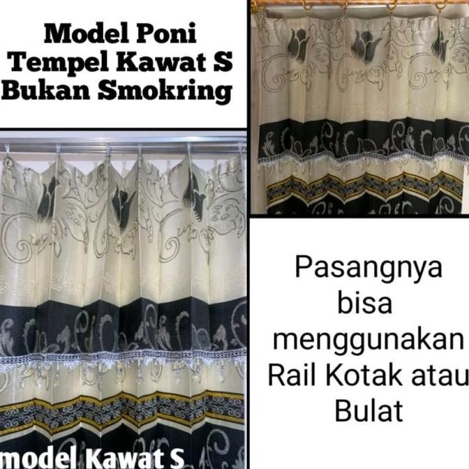 New Gorden Prada Pengait Kawat S Model Pintu Jendela Poni Tempel/gorden jodha