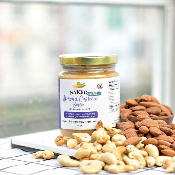 

naked almond cashew butter unsweetened 250 gr terlaris