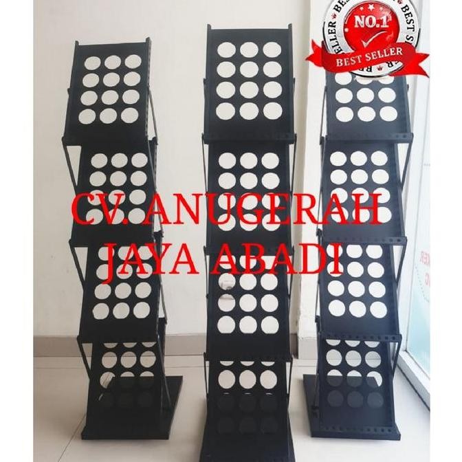 

HARGA DISC - RAK SUSUN BROSUR BESI 4 susun / Rak Display