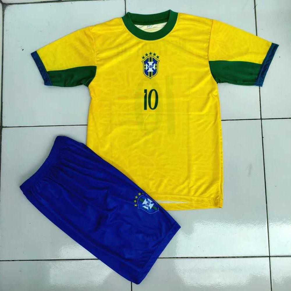 Ready Jersey Psg Neymar/Baju Bola Jersey Anak Brazil Away/Setelan Bola Anak Brazil Away 3-12 Th