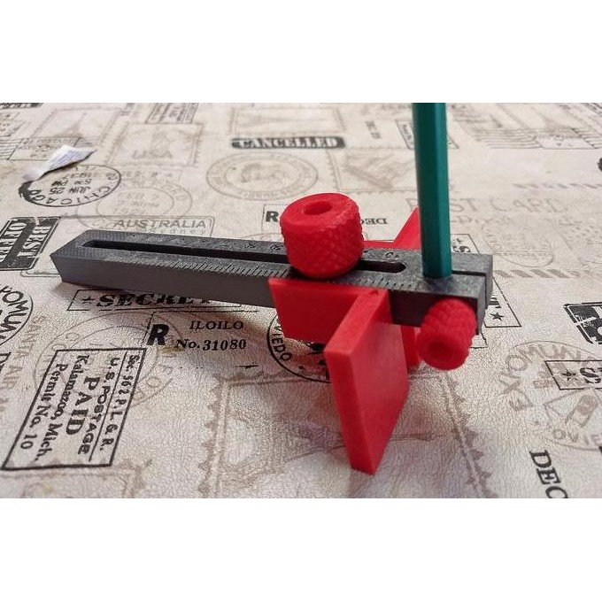 

Woodworking Marking Gauge Tool Alat Bantu Penanda Garis Siku Ruler Stopper 3d print 110mm murah