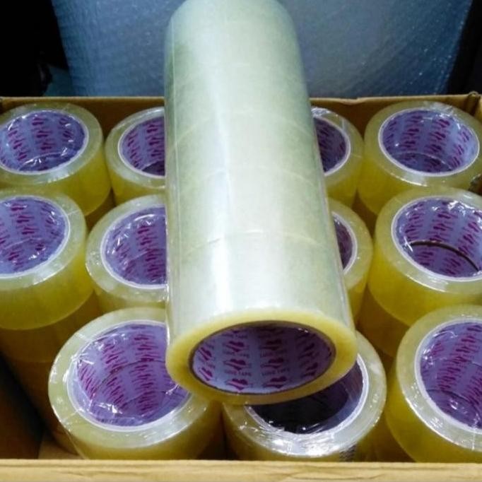 

ready lakban bening/coklat kualitas premium 48mm/100yard /1slop 6roll
