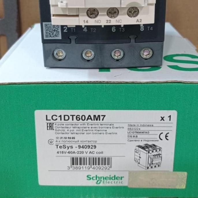 kontaktor schneider LC1DT60AM7 4P 60A 220V.