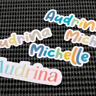 

ready STIKER LABEL NAMA CUSTOM WARNA WARNI MURAH MERIAH