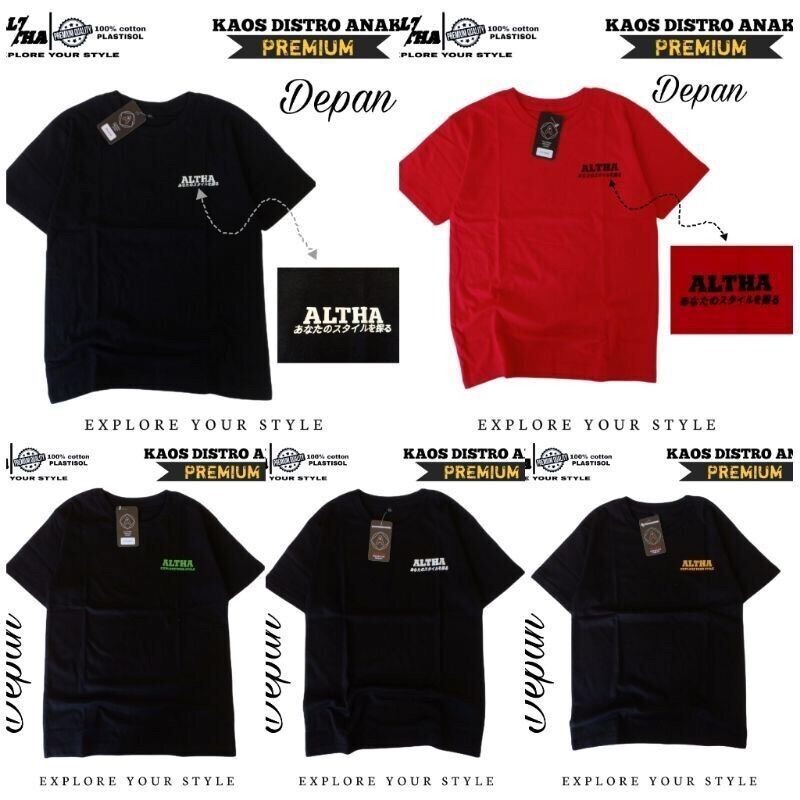 KAOS JEPANG SAMURAI ANAK LAKI-LAKI / BAJU ANAK LAKI LAKI SABLON DEPAN BELAKANG ALTHA