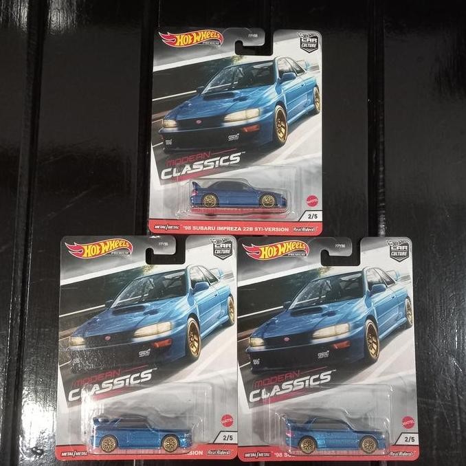 Hotwheels Subaru Impreza Wrx Sti Biru Modern Classics