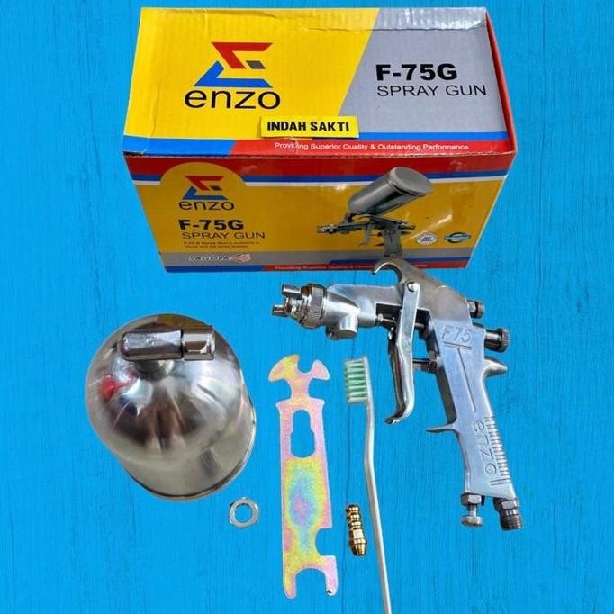BEBAS ONGKIR - Alat Semprot Cat Semprotan Cat Spray Gun Tabung Atas F-75G Enzo