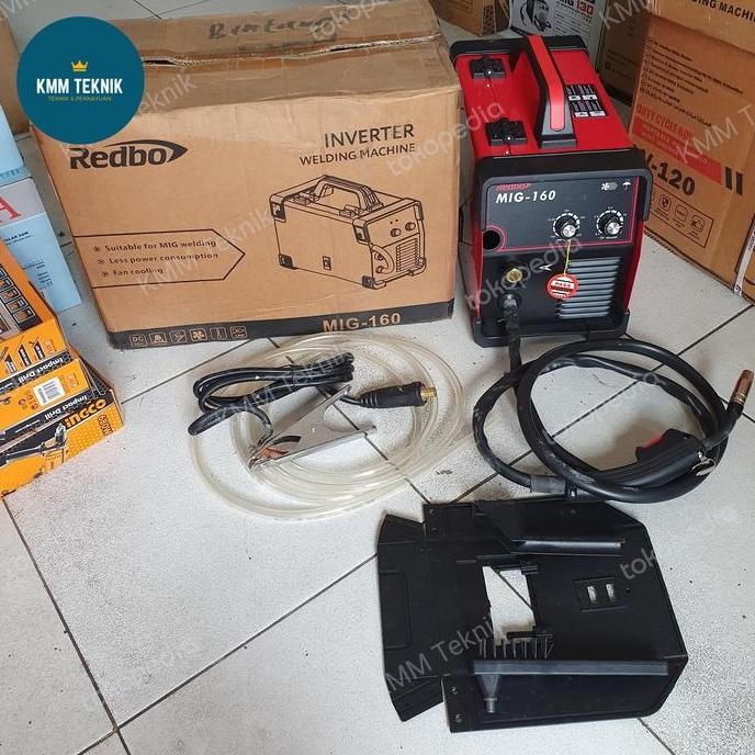 REDBO MIG-160A MESIN LAS MIG 160A TANPA GAS CO2 160 AMPERE 1 PHASE
