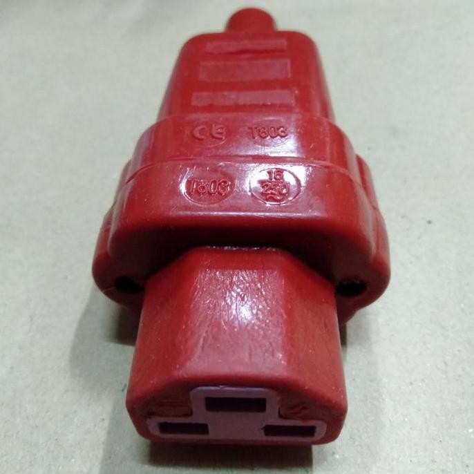 Steker silicone/jack setrika/colokan aparat heater 3 kaki silikon