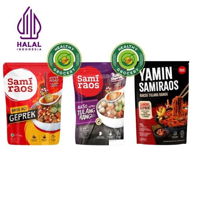 

\"\"\"\] Sami Raos Yamin Bakso Tulang Rangu Sambal Geprek 175gr / Sami Raos Bakso Aci Geprek Hyper Pedas 185gr