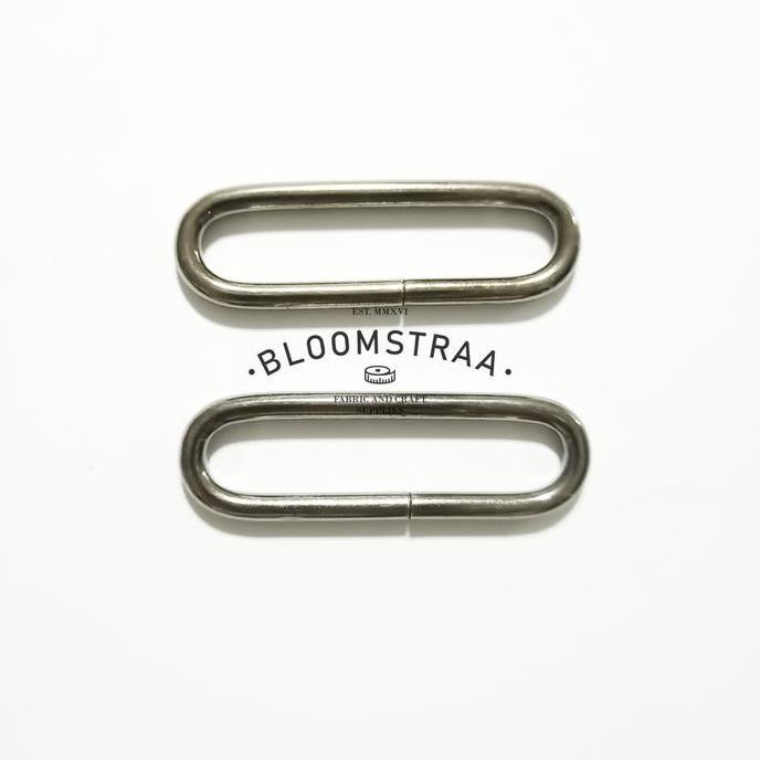 Ring Oval 5 cm Black Nickel Ring lonjong 50 mm Nikel hitam 5cm 50mm