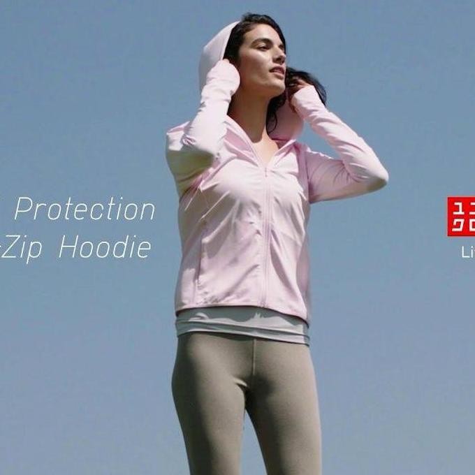 Airism Uv Zip Long Sleeve Hoodie By Uniqlo - Jaket Wanita Terlaris