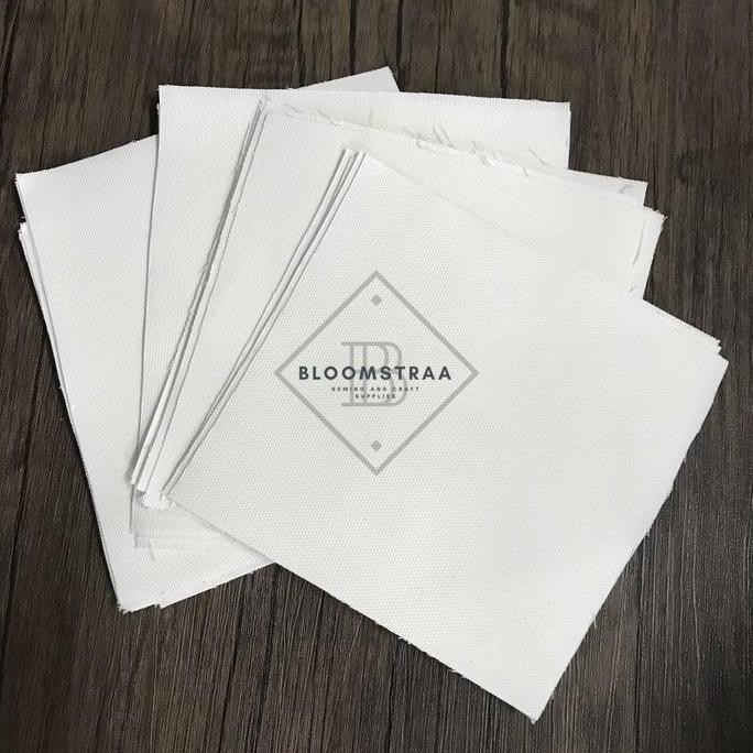 Kain kanvas perca ukuran kecil 15 x 15cm Bahan canvas sample terpal