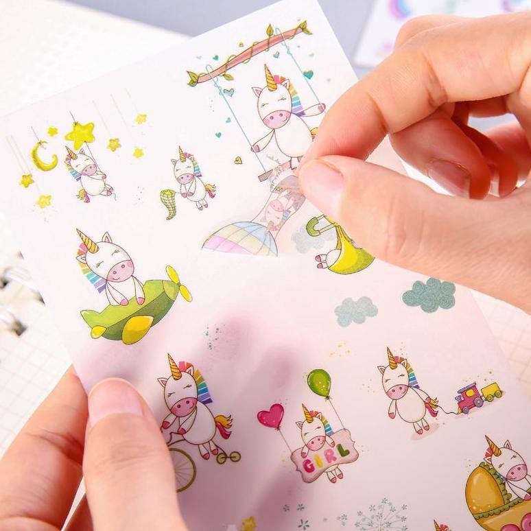 

Fg-87 Terlaris! Stiker Mainan Anak Perempuan Karakter Kuda Unicorn Best Seller Viral