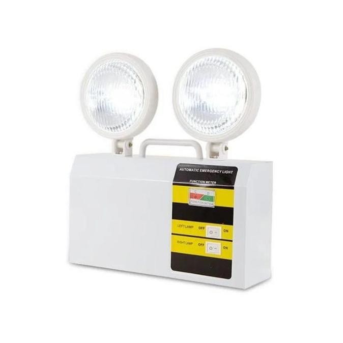 Lampu Emergency Charger 2x3 W Lampu Darurat Dua Kepala Tahan Lama Pencahayaan [terbaik]