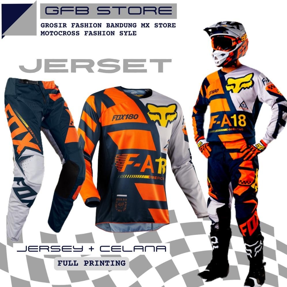 hj-64 rwe-45 Jersey Set Motocross Custom | Motocross Pants and Jersey | Jerset Cross Trail Hemat Ori