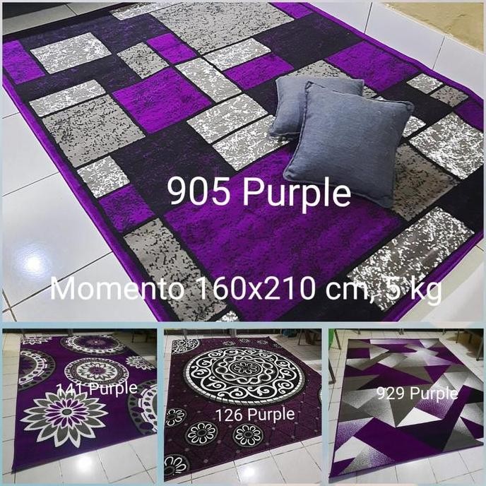Terbaru Karpet Permadani Ungu Violet Purple Momento 160x210 cm