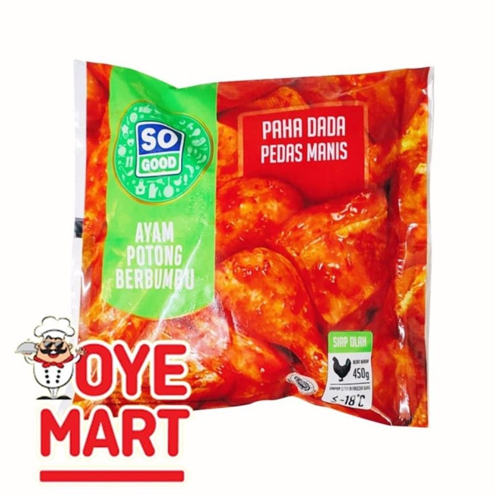 

SO GOOD AYAM POTONG PAHA DAN DADA BUMBU PEDAS MANIS 450GR/DAGING AYAM
