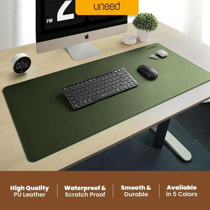 Uneed Premium Mousepad Pu Leather Desk Pad Waterproof