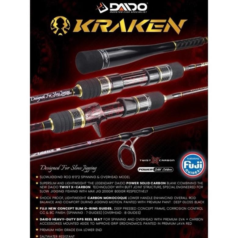 READY STOK JORAN JIGGING DAIDO KRAKEN 602 pe 0.8-1.3 ,1-3, 2-4 dan 3-5 Siap kirim