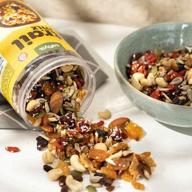 

2er-54 ad-56 Safiya Trail Mix 600 Gram Jar With Almond Raisins Roasted Premium Original Hemat
