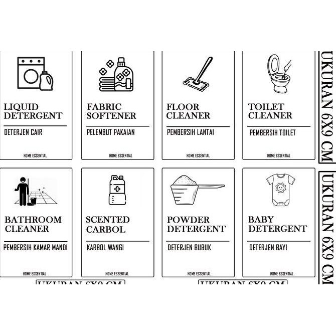 (READY STIKER AJA) LABEL LAUNDRY AESTHETIC/LABEL WATERPROOF/TAHAN AIR