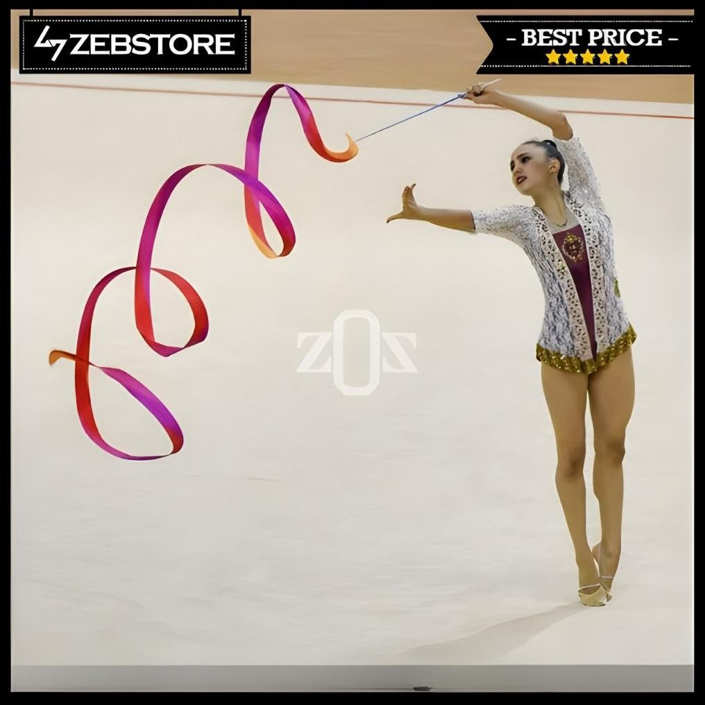 Tongkat Baton Stik Stick Pita Ribbon Twirling Gymnastic Ballet Dance