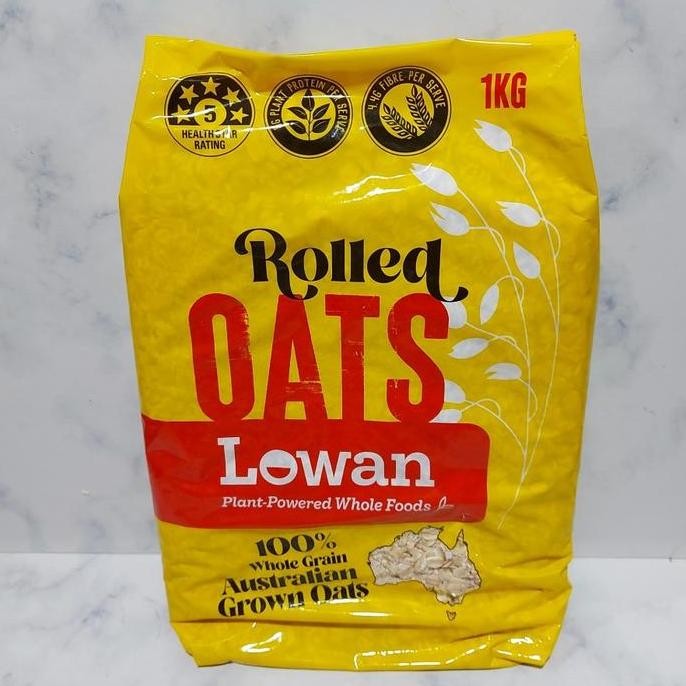 

Promo Premium Lowan Roll Oats / Gandum / Wholegrain Rolled Oats 1 Kg