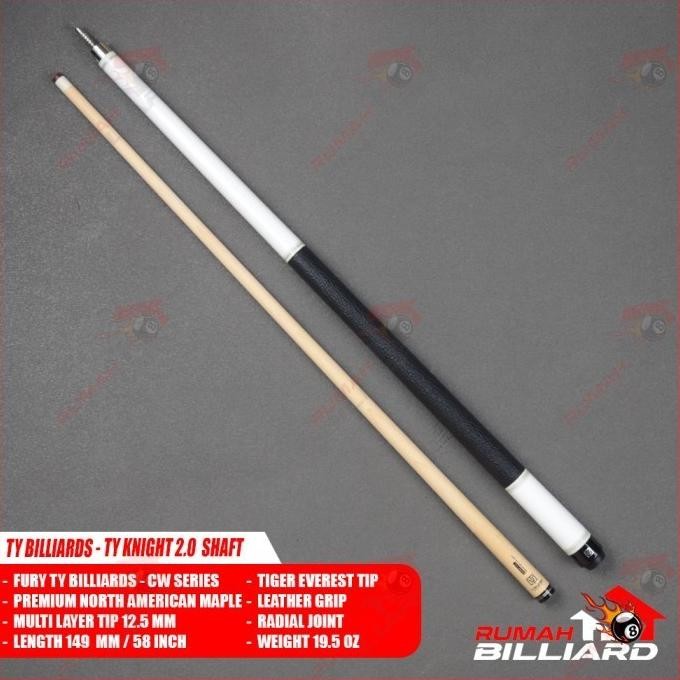 Stick Billiard - Billiard Cue - TY CW-3 - White - TY Knight 2.0 Low Deflection