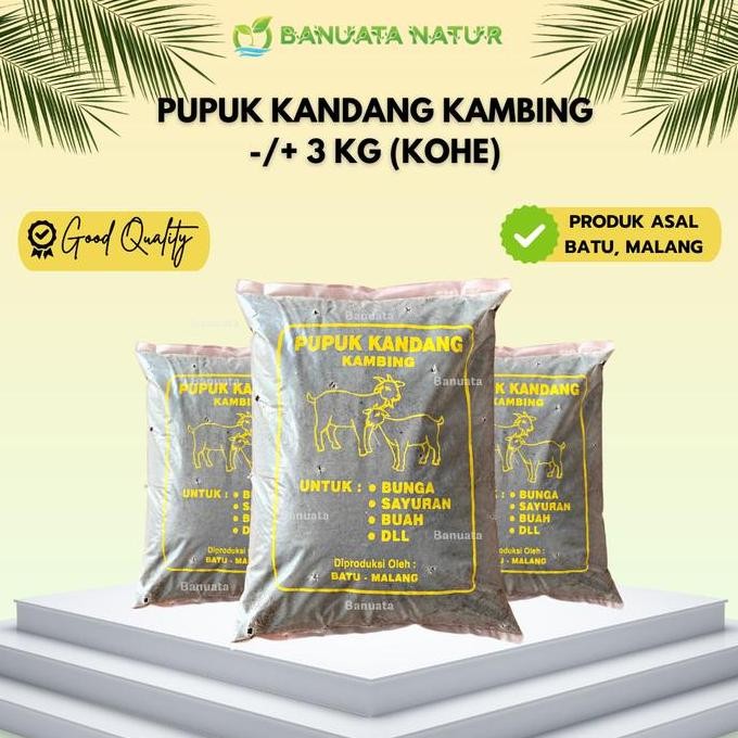 

Terlaris Pupuk Kandang Kambing (Kohe) Isi +/- 3 Kg Asli Malang Good Quality