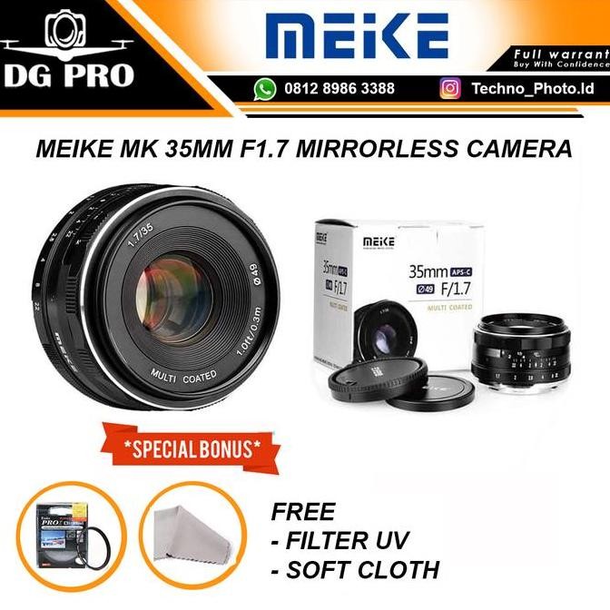 Lensa Meike 35Mm F1.7 For Mirrorless Canon Eos M (Eos M6,Eos M100,M5)