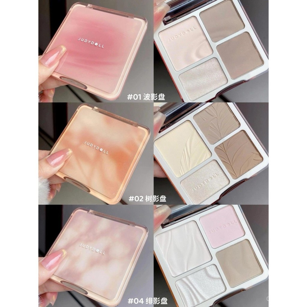 Palet Kontur Highlighter/Bayangan Matte Tear Trough/Hidung Tiga Dimensi Alami