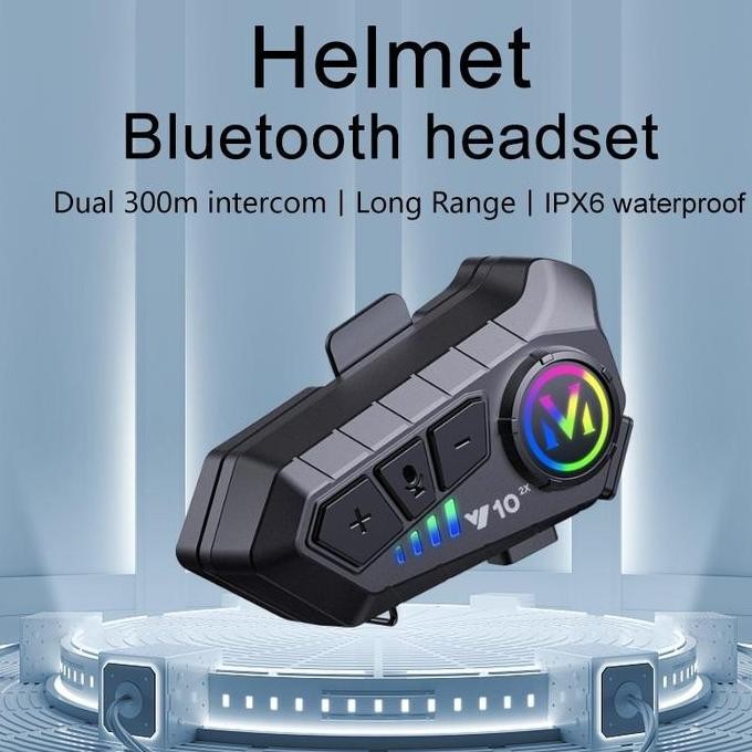 BARU INTERCOM HELM BLUETOOTH HEADSET HELMET MOTORCYCLE BLUETOOTH HEADSET HANDS FREE CALL KIT IPX6 WA