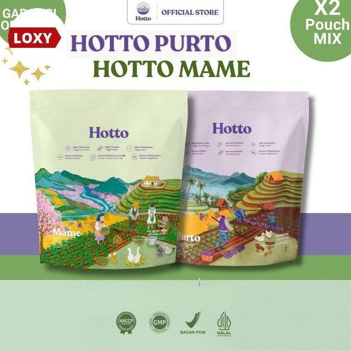 

Sale Hotto Purto Mame Combo Mix 2 Pouch Hoto Multigrain Edamame Purple Pota