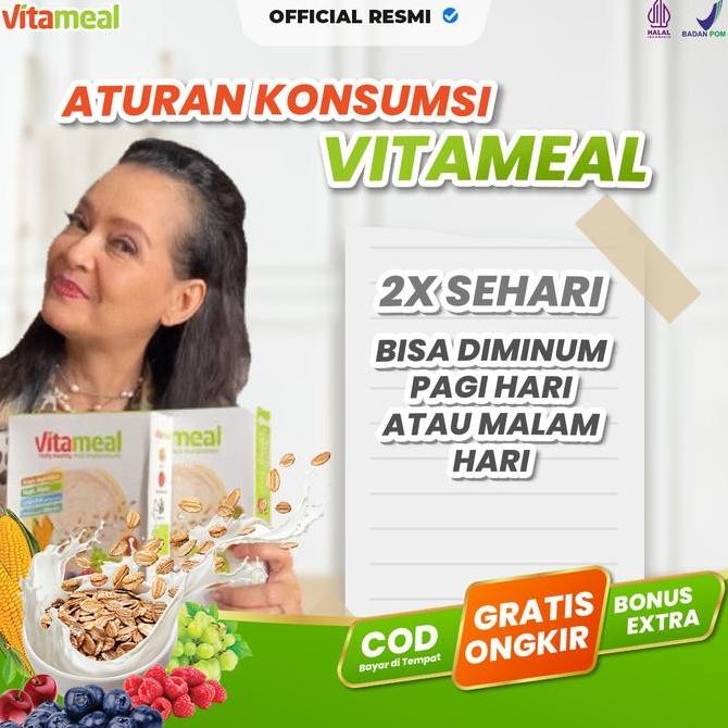 

Sale 3 Box Sereal Vitameal | Meal Replacement | Pengganti Makan Food Granola Oatmeal Diet Cereal