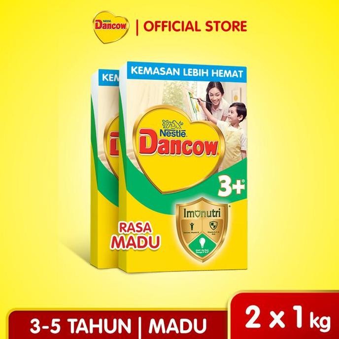 

BARU NESTL DANCOW 3+ MADU SUSU ANAK 3-5 TAHUN BOX 1KG X 2PCS