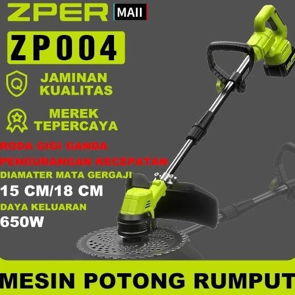 CODZPER Mesin Potong Rumput Pemotong Rumput Listrik Pemangkas Rumput dengan Baterai Li-ion ZP003 ala