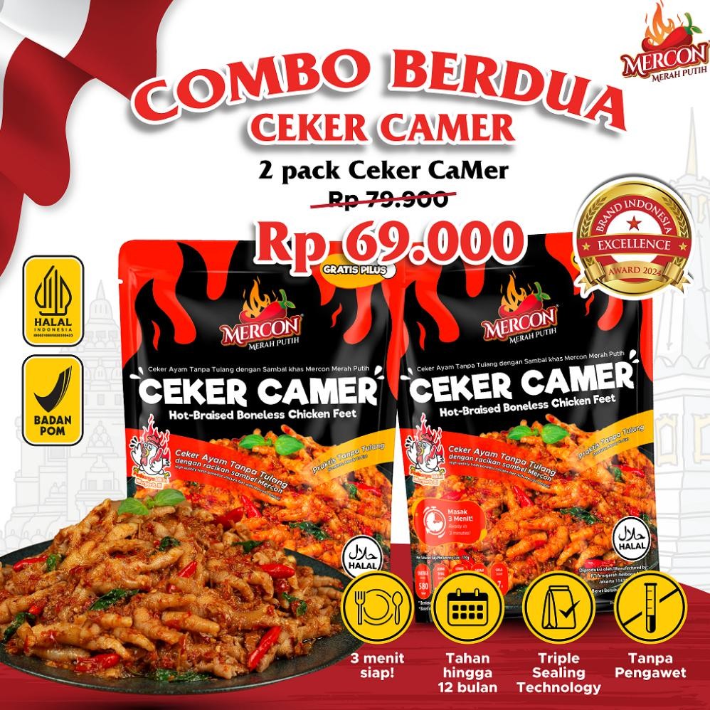 

Mercon Merah Putih - Hemat Combo Berdua || 2 x Ceker CaMer Cakar Mertua || Ceker Mercon Tanpa Tulang