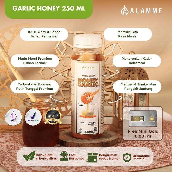 

BARU GARLIC HONEY MADU BAWANG PUTIH TUNGGAL PREMIUM ALAMME 250ML