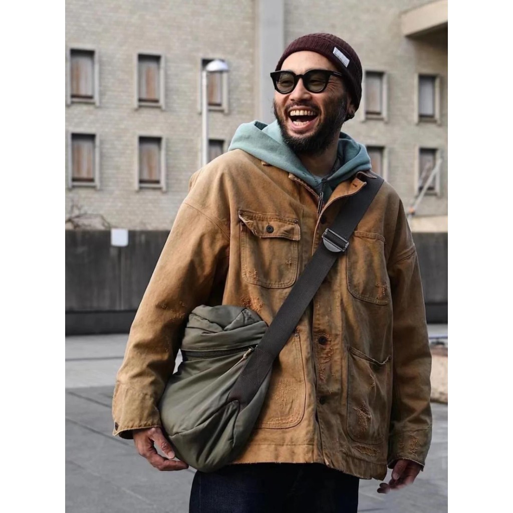 VISVIM 0021 22SS MACRAY Heavy Wash Damaged Jacket Old Oil Stained Thickened Jacket