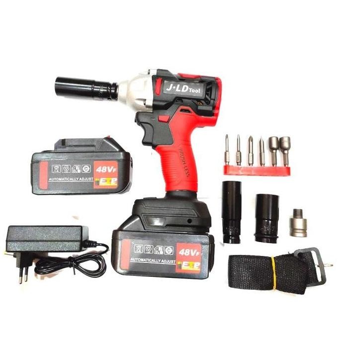 Cordless Impact Wrench Jld 48S Pembuka Baut Mesin Impek Termurah