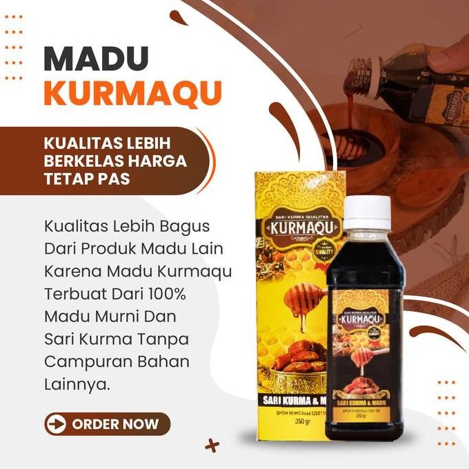 

BARU KURMAQU KHUSUS LAMBUNG MAAGH MADU SARI KURMA ISI 350GR BPOM HALAL MUI