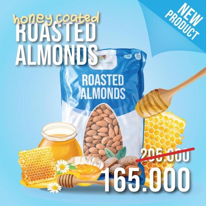 

BARU HONEY COATED ROASTED ALMOND FRANCIS ORGANIC ALMOND MADU - 1KG - 1000GR